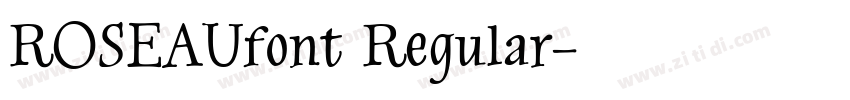 ROSEAUfont Regular字体转换